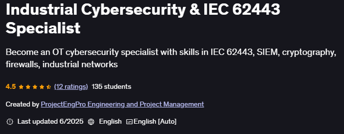 이미지 · 산업 사이버 보안 & IEC 62443 전문가 2025-4
