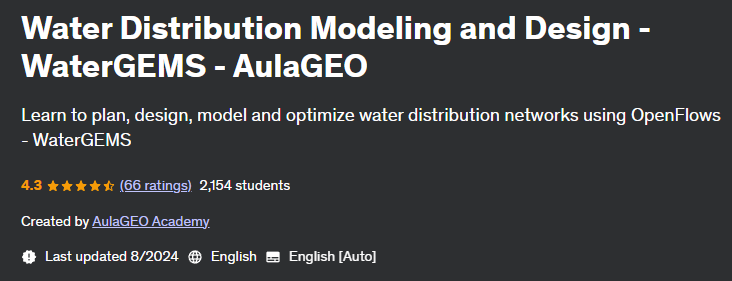 Pictures · Udemy — Water Distribution Modeling and Design – WaterGEMS – AulaGEO 2023-11