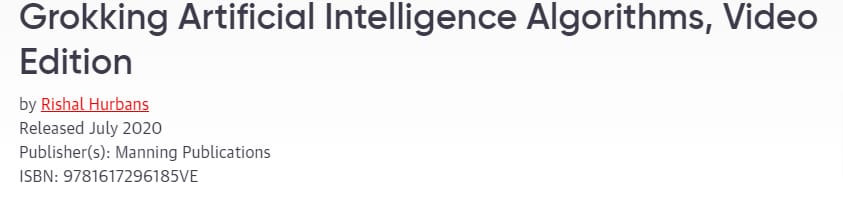 تصاویر · Oreilly – Grokking Artificial Intelligence Algorithms, ویڈیو ایڈیشن 2021-5