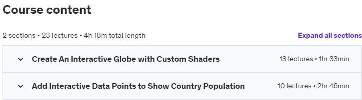 Course topics · Intermediate Three.js with Shaders 2022-3
