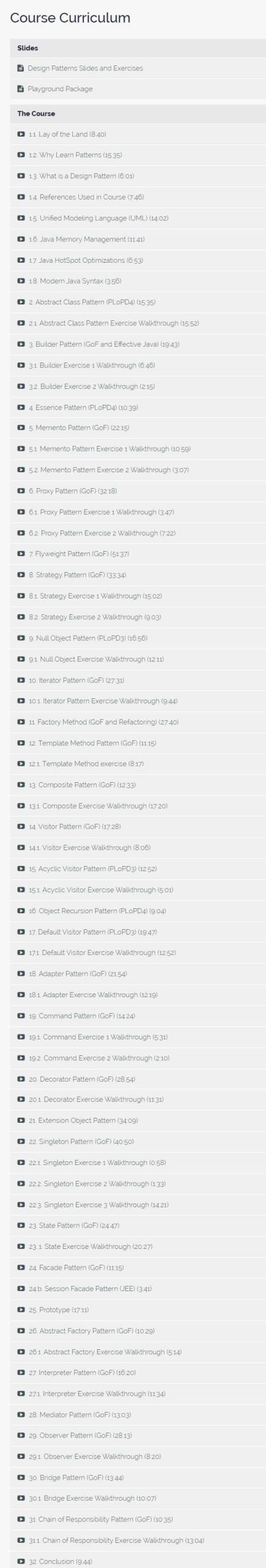 Course topics · JavaSpecialists — Java Design Patterns 2022-2