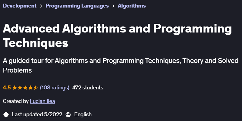 Pictures · Udemy — Advanced Algorithms and Programming Techniques 2022-5