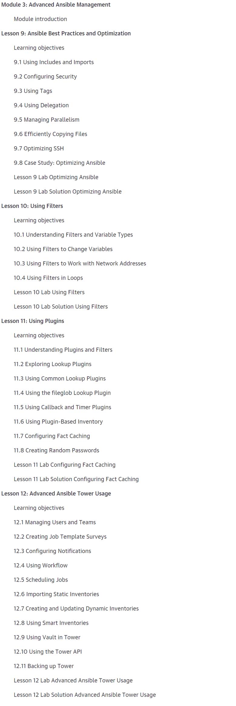 Course topics · Oreilly — Ansible: From Basics to Guru 2022-4