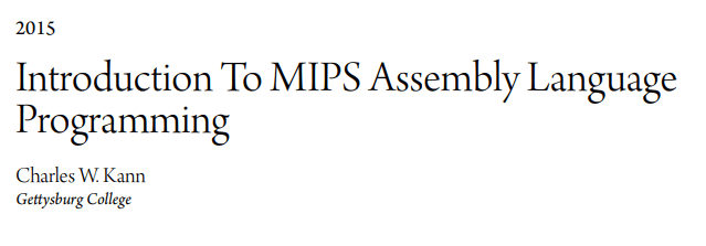 الصور · Gettysburg College – مقدمة في MIPS Assembly Language Programming 2015