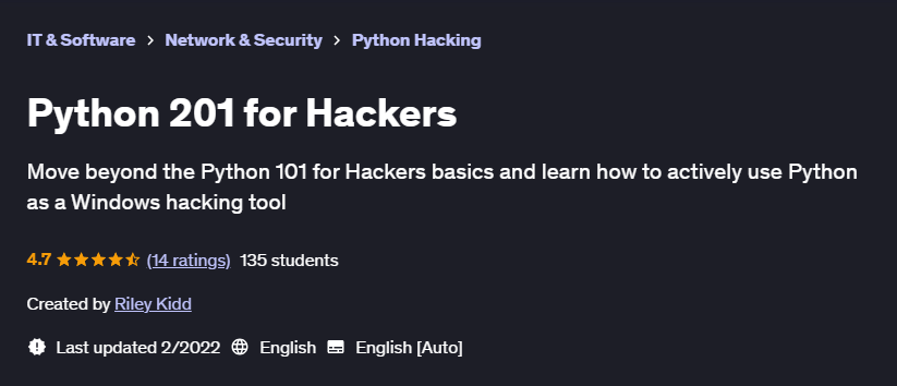 Pictures · Udemy — Python 201 for Hackers 2022-2