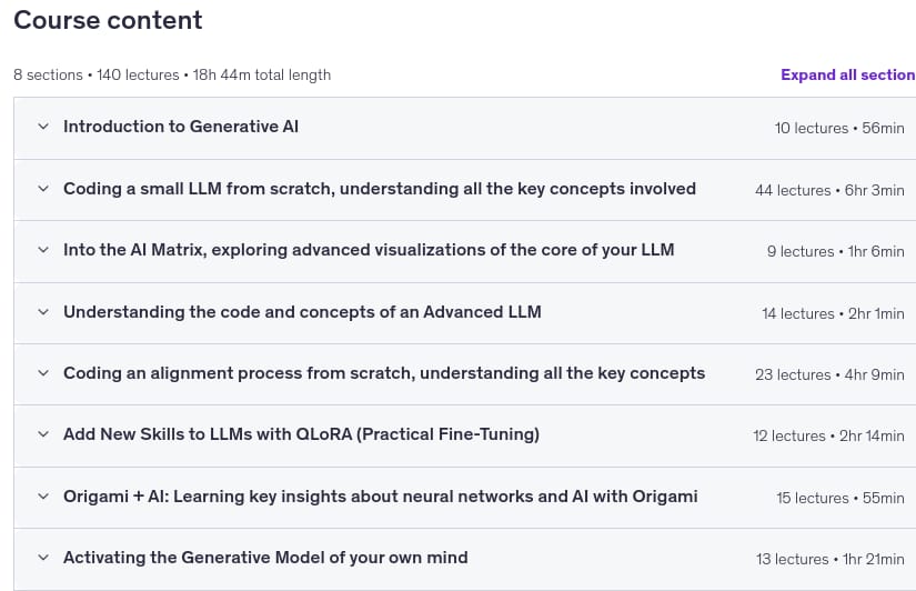 Course topics · LLMs from Scratch: Build, Align & Fine-Tune with PyTorch 2026-5