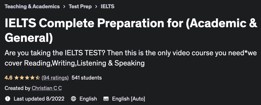 Pictures · Udemy — IELTS Complete Preparation for (Academic & General) 2022-2