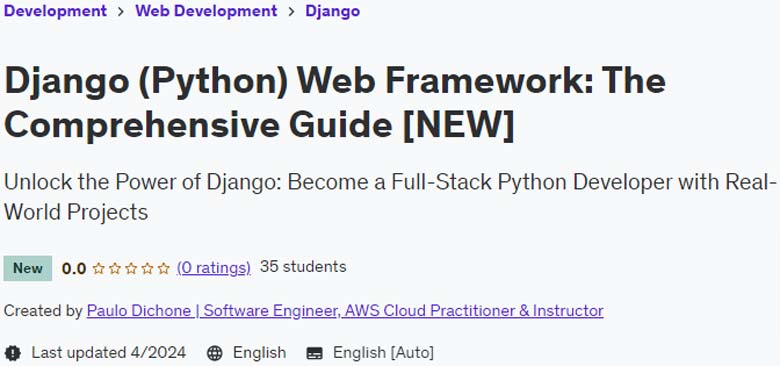Pictures · Udemy — Django (Python) Web Framework: The Comprehensive Guide [NEW] 2024-4