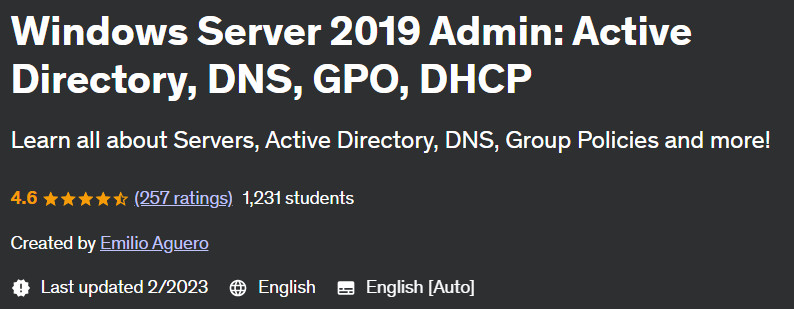 Pictures · Udemy — Windows Server 2019 Admin: Active Directory, DNS, GPO, DHCP 2022-3