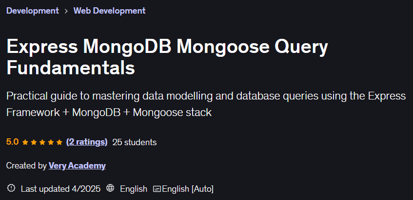 Pictures · Udemy — Express MongoDB Mongoose Query Fundamentals 2025-4