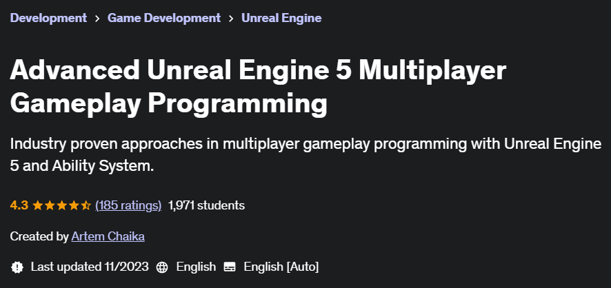 Pictures · Udemy — Advanced Unreal Engine 5 Multiplayer Gameplay Programming 2023-6