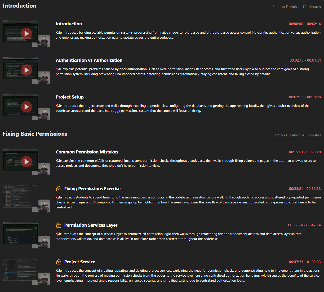 Course topics · FrontendMasters — Permission Systems that Scale 2026-3