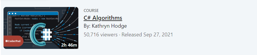Pictures · LinkedIn — C# Algorithms 2021-9