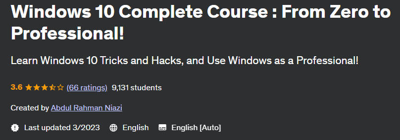 Pictures · Windows 10 Complete Course : From Zero to Professional! 2023-2