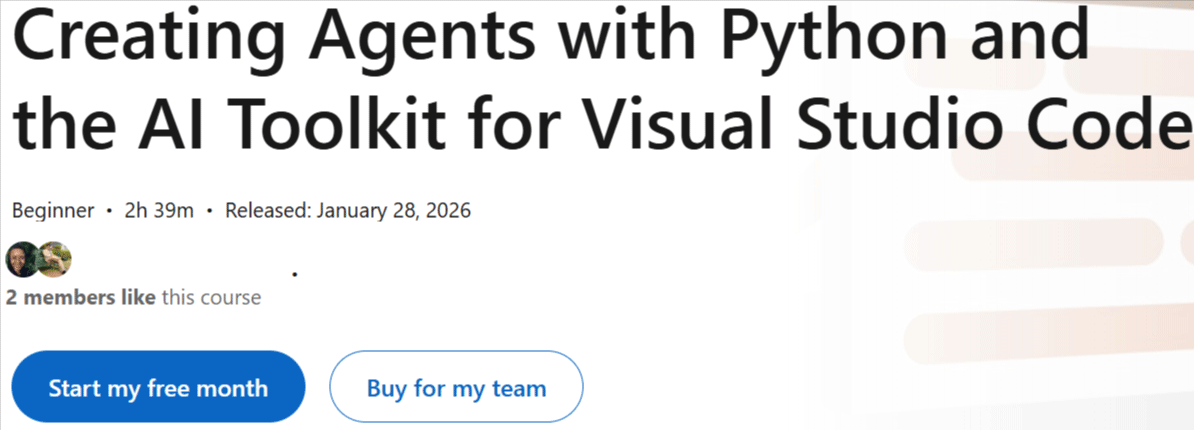 Bilder · Erstellen von Agenten mit Python Und die AI Toolkit für Visual Studio Code 2026-1