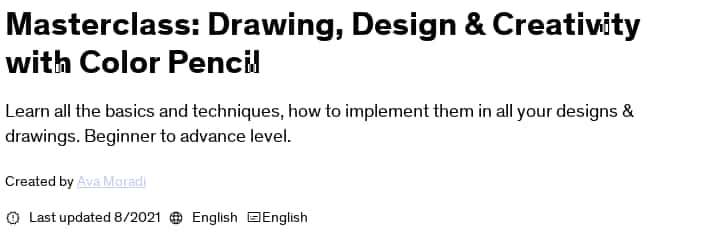 Pictures · Udemy — Masterclass: Drawing, Design & Creativity with Color Pencil 2021-8