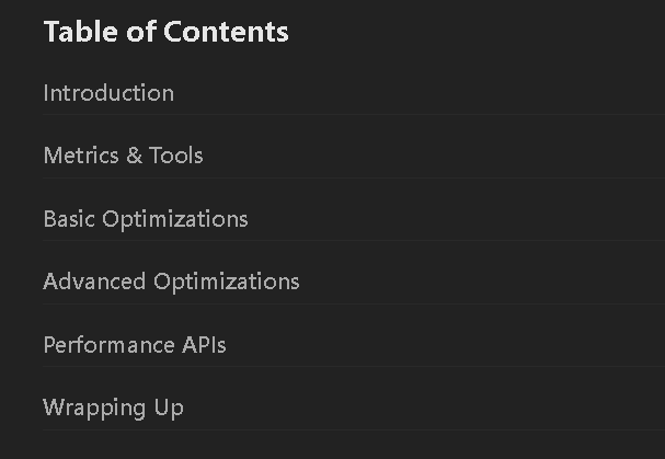 Course topics · Frontend Masters — Web App Performance 2023-7