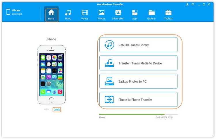 Pictures · Wondershare TunesGo 9.8.3.47 / 9.4 for Win/iOS/Android
