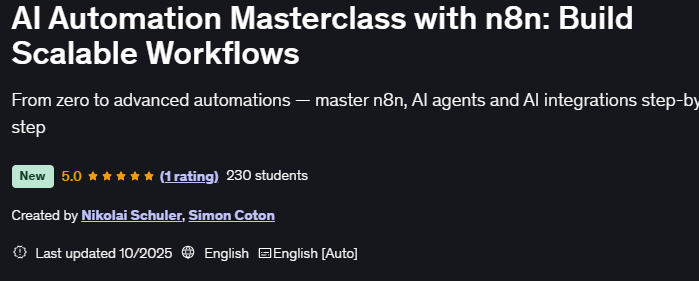 Bilder · AI Automatisierung umfassender Kurs mit n8n: Erstellen von Scalable Workflows 2025-9