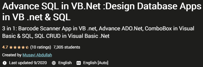 Pictures · Udemy — Advance SQL in VB.Net :Design Database Apps in VB .net & SQL 2020-9