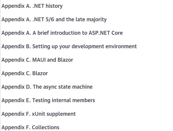Course topics · Oreilly — .NET in Action, Second Edition, Video Edition 2024-7