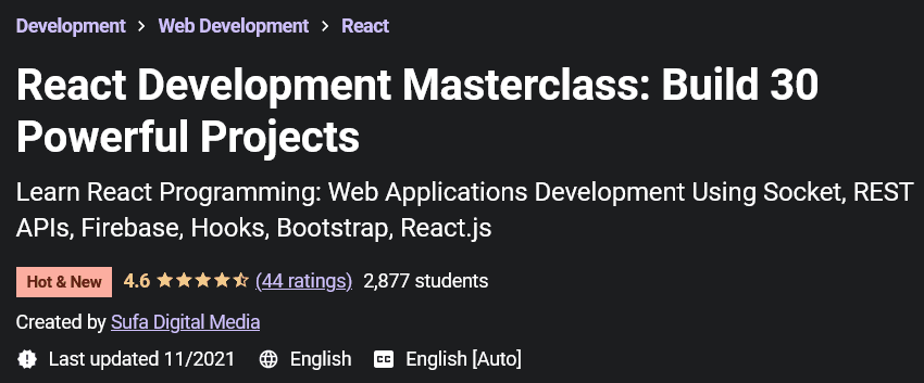 Pictures · React Development Masterclass: Build 30 Powerful Projects 2021-11