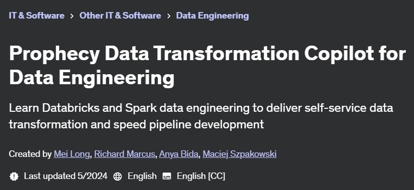 Pictures · Udemy — Prophecy Data Transformation Copilot for Data Engineering 2024-5