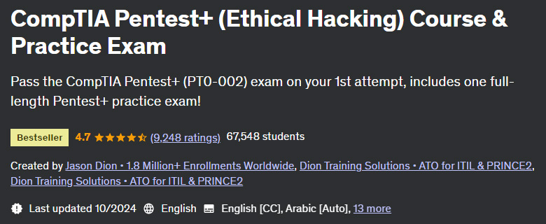 Pictures · Udemy — CompTIA Pentest+ (Ethical Hacking) Course & Practice Exam 2024-10
