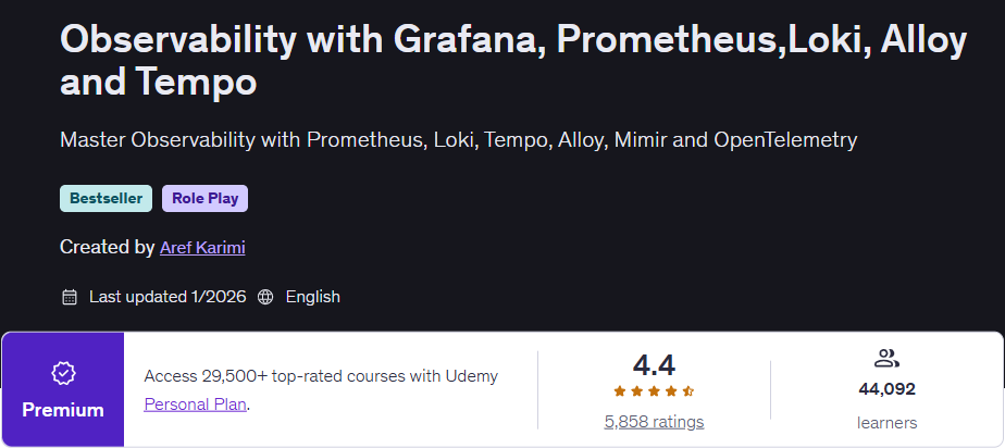 이미지 · 관측 가능성 와 함께 Grafana, Prometheus,Loki, Alloy 그리고 Tempo 2026-1