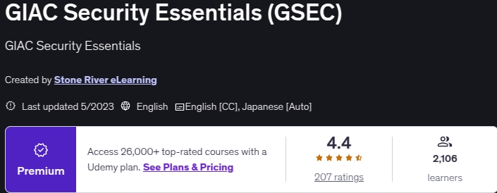 图片 · GIAC安全必需品(GSEC) 2023-5