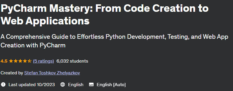 Pictures · Udemy — PyCharm Mastery: From Code Creation to Web Applications 2023-8