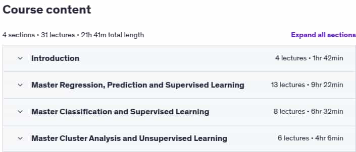 Course topics · Data Science Methods and Techniques [2025] 2025-8
