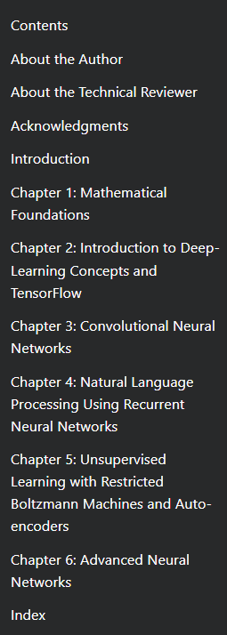 Bilder · Apress – Pro Deep Learning mit TensorFlow 2017