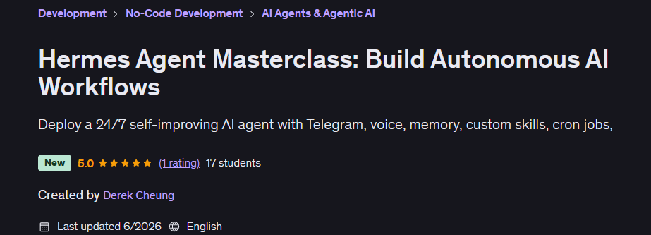 Pictures · Hermes Agent Masterclass: Build Autonomous AI Workflows 2026-6