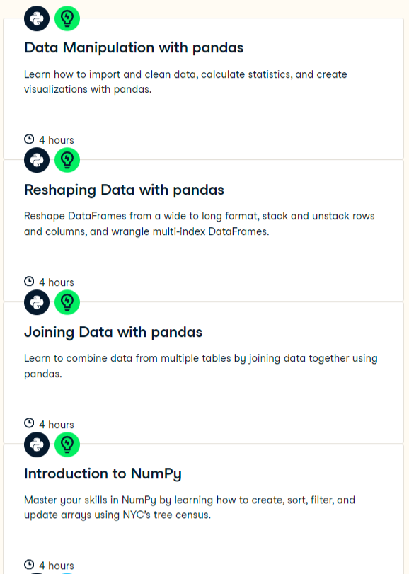 Course topics · Data Manipulation with Python 2024-8