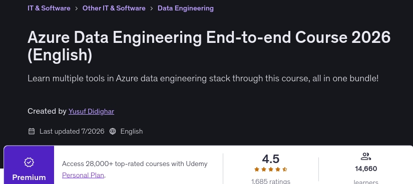 이미지 · Azure 데이터 엔지니어링 최종 과정 2026 (영어로 발음한 사람) 2026-7