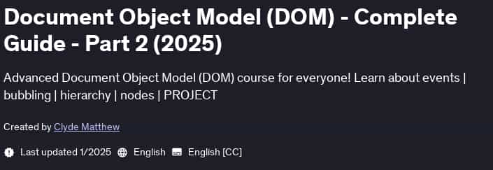Pictures · Udemy — Document Object Model (DOM) – Complete Guide – Part 2 (2025) 2025-1