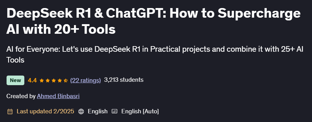 Pictures · Udemy — DeepSeek R1 & ChatGPT: How to Supercharge AI with 20+ Tools 2025-2