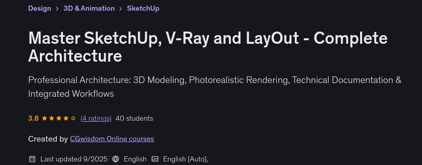 Pictures · Master SketchUp, V-Ray and LayOut – Complete Architecture 2025-9