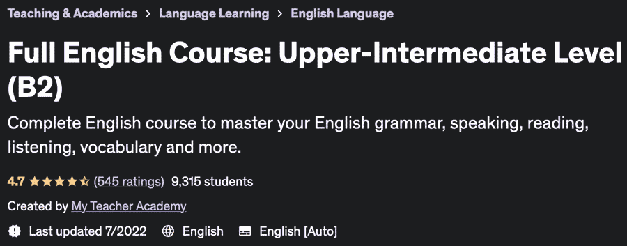 Pictures · Udemy — Full English Course: Upper-Intermediate Level (B2) 2021-11