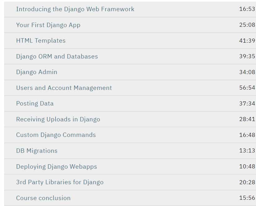 Course topics · Talk Python – Django: Getting Started Course 2022-12