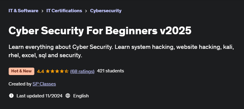 Pictures · Cyber Security For Beginners v2025 2024-11