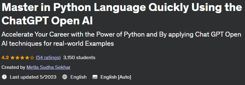 Pictures · Master in Python Language Quickly Using the ChatGPT Open AI 2023-2