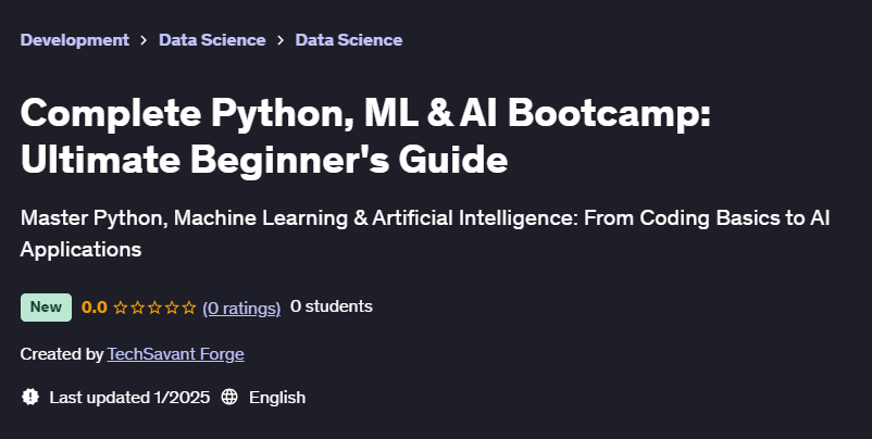 Pictures · Udemy — Complete Python, ML & AI Bootcamp: Ultimate Beginner’s Guide 2025-1