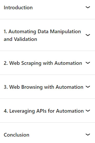 Course topics · Using Python for Automation 2024-5