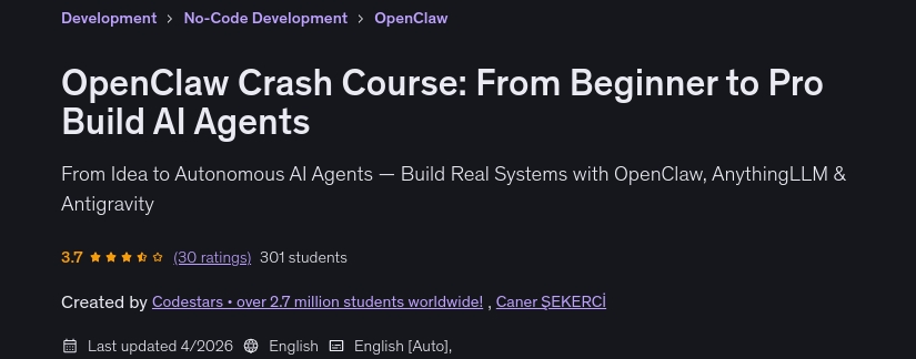 Imágenes · OpenClaw Crash Course: De principiante a Pro Build AI Agentes 2026-4