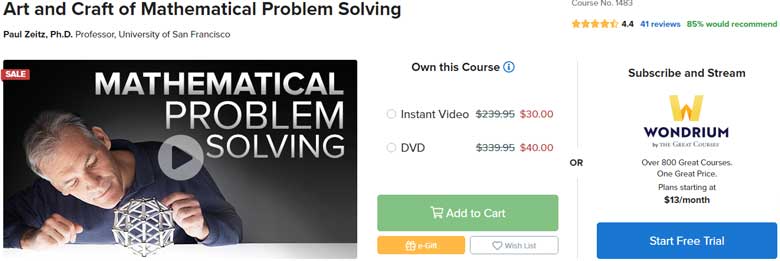 Pictures · The Great Courses — Art and Craft of Mathematical Problem Solving 2020-12