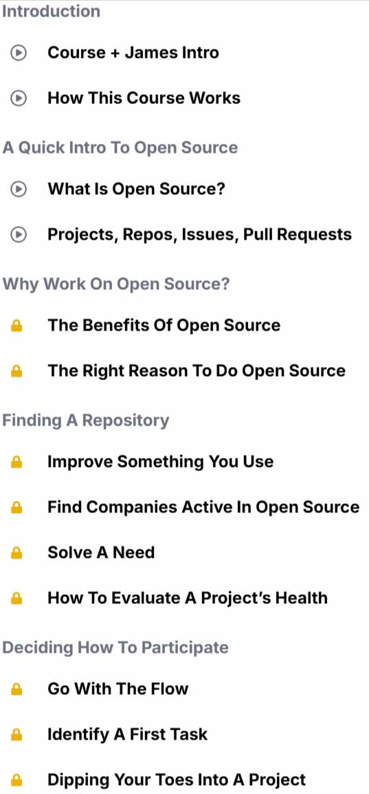 Course topics · Jointaro — Become An Open Source Master 2024-9