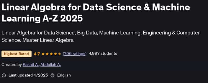 Pictures · Udemy — Linear Algebra for Data Science & Machine Learning A-Z 2025 2025-4