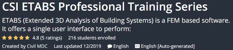 Pictures · CSI ETABS Professional Training Series 2019-10